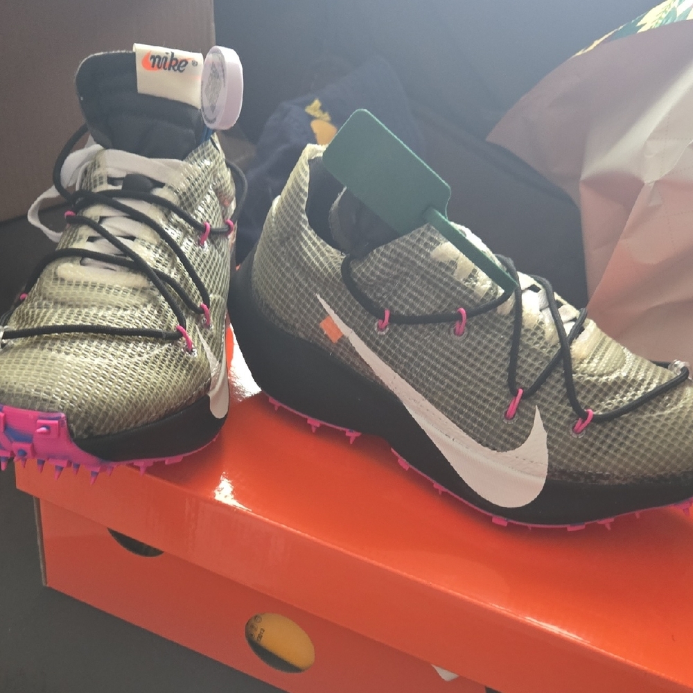 Nike Green and Pink Track Shoes